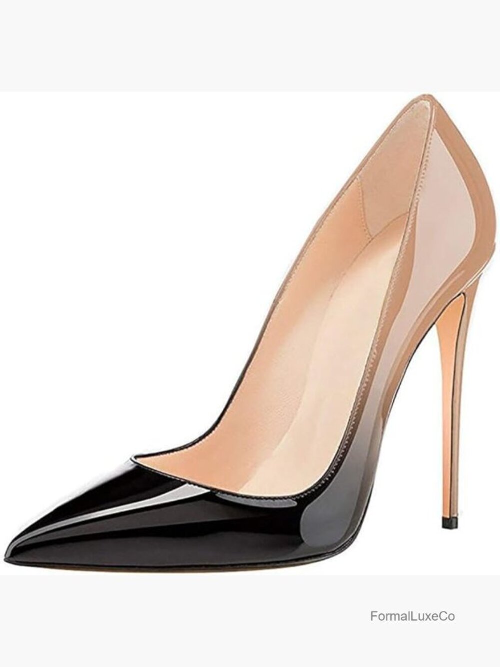 Women's Patent Leather Pumps 4.72in Heels Pointed Toe Wedding Stilettos
